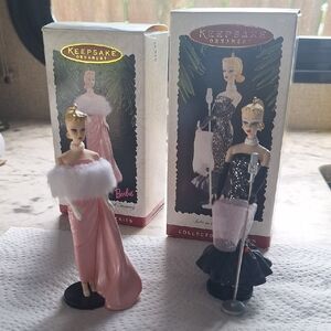 Hallmark Keepsake Barbie Ornaments - Pink and Black